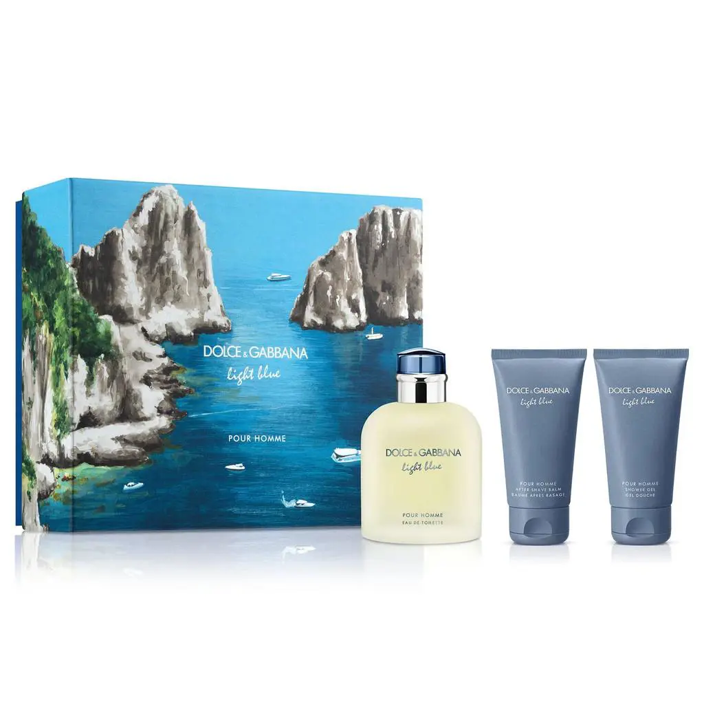 Light Blue by Dolce Gabbana 4.2 Oz. Two 1.6 Oz. Pour Homme