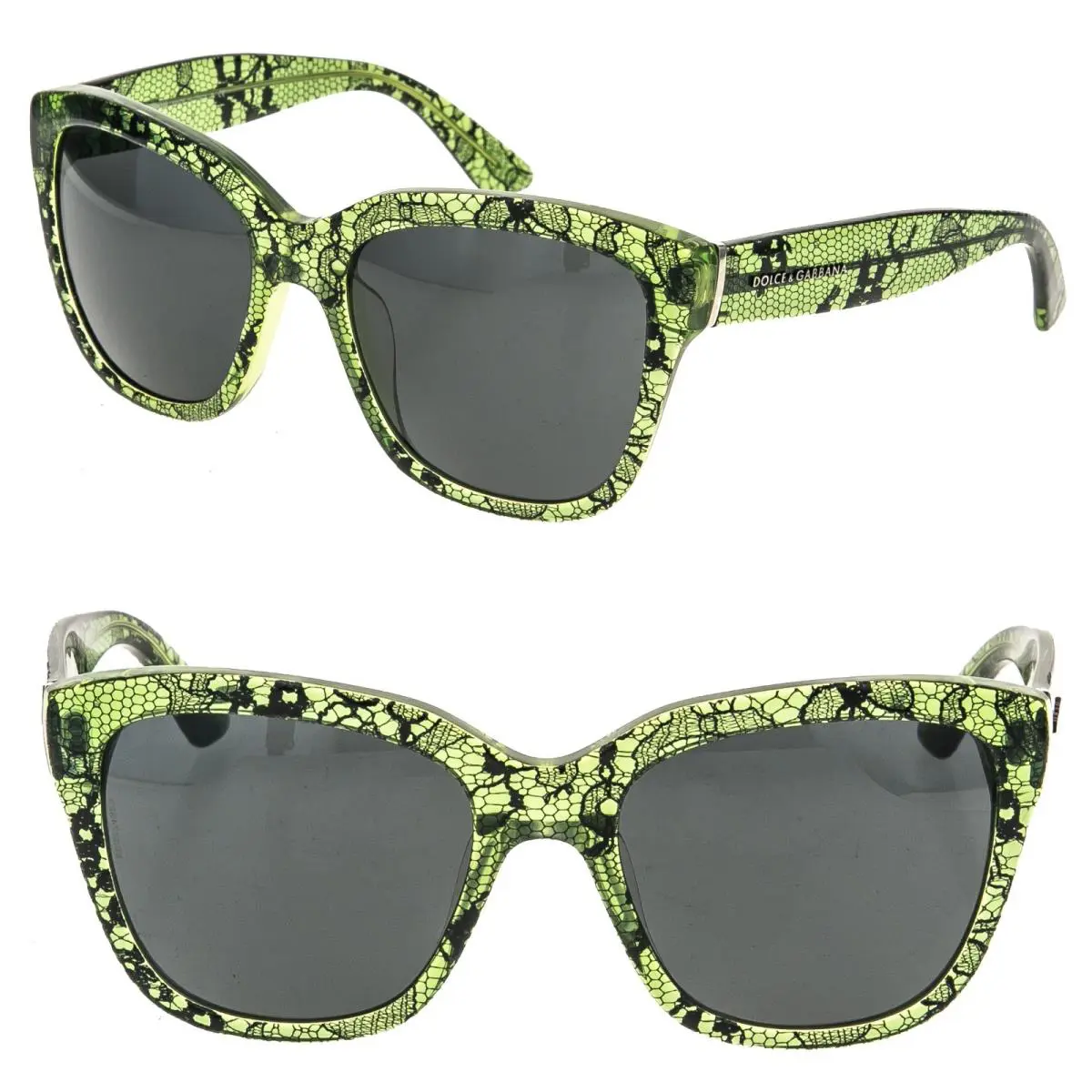 Dolce Dolce & Gabbana DG4226 4226 Chantilly Gabbana DG4226 4226 Chantilly Lace Green Black Translucent Sunglasses