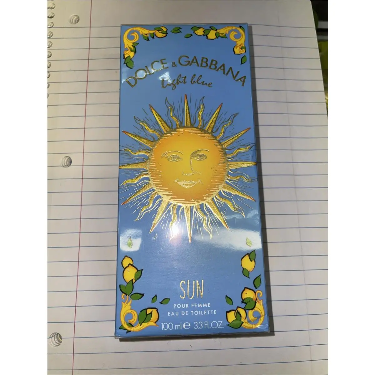 Dolce Gabbana Light Blue Sun 3.4 Oz/100 ml Eau De Toilette Spray