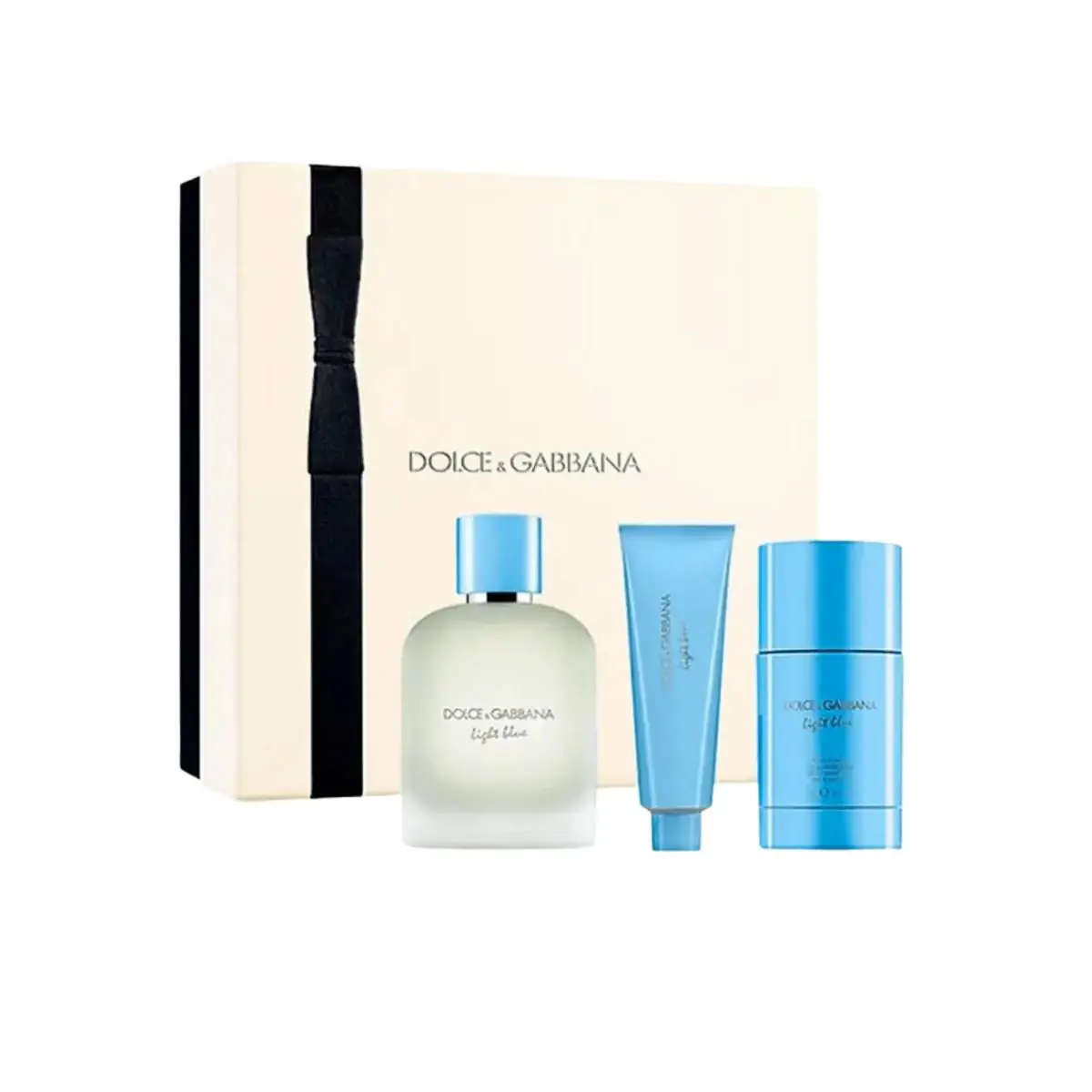Dolce Gabbana D G Light Blue 3 PC Set 3.3 Edts 1.6 SG 2.5 Dstk Boxed