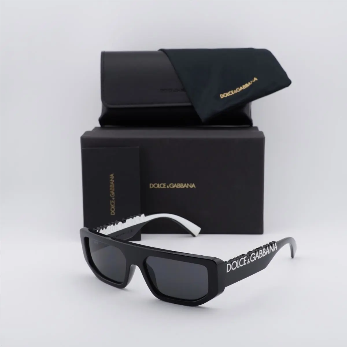 Dolce Gabbana DG6203 501/87 Shiny Black/grey 56-16-145 Sunglasses