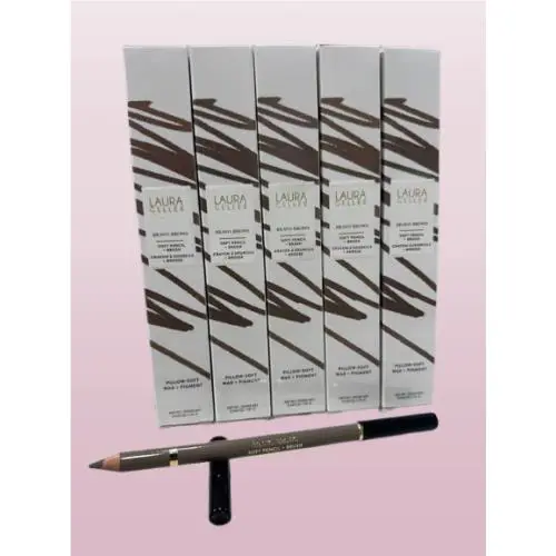 Laura Geller Bravo Brows Soft Pencil + Brush Taupe 0.042 OZ Boxed Lot OF 5