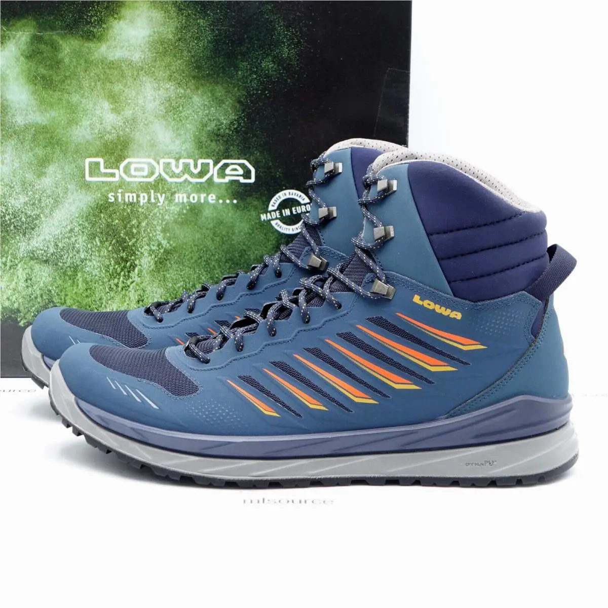 Size 12 Men`s Lowa Axos Gtx Mid Gore-tex Waterproof Hiking Boot 310844-7920 Blue