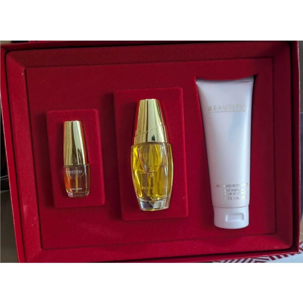 Estee Lauder Beautiful Fragrance 3 Pcs Gift Set Perfume Spray Body Lotion