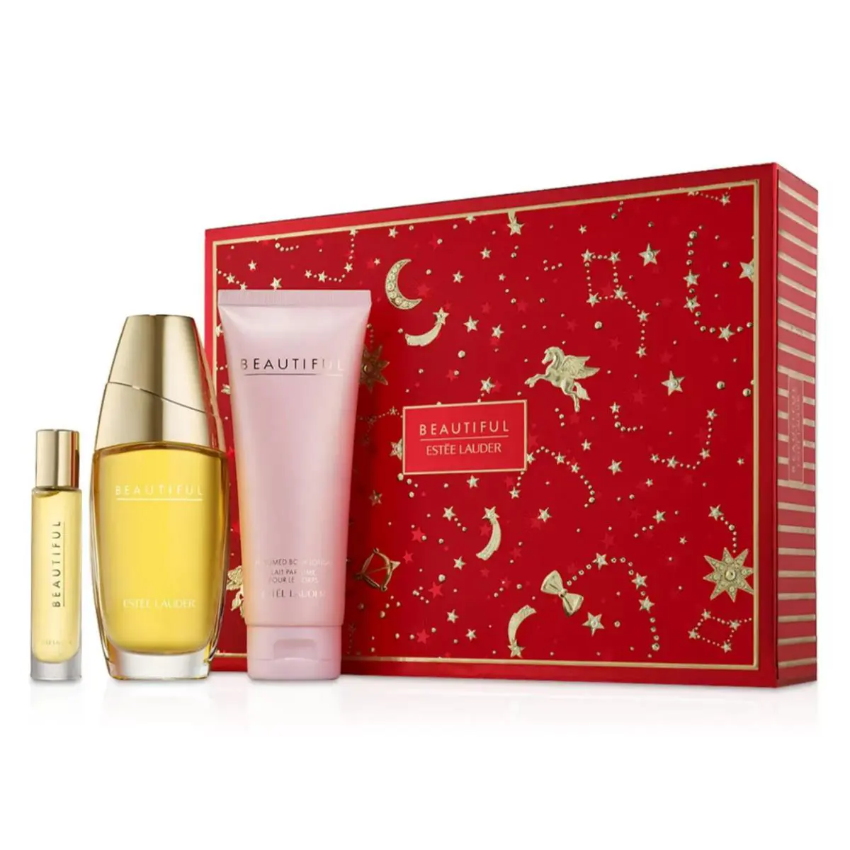 Beautiful By Estee Lauder Fragrance 3 Pcs Gift Set Perfume Spray Body Lotion