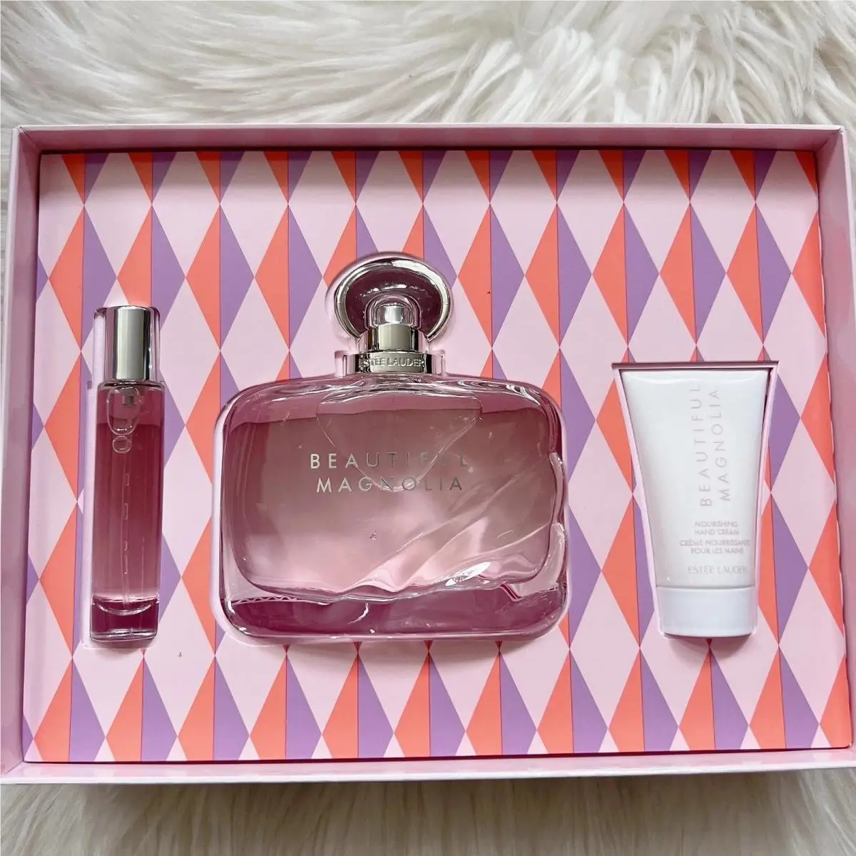 Beautiful Magnolia By Estee Lauder Perfume 3Pc Gift Set Edp Spray Hand Cream LG