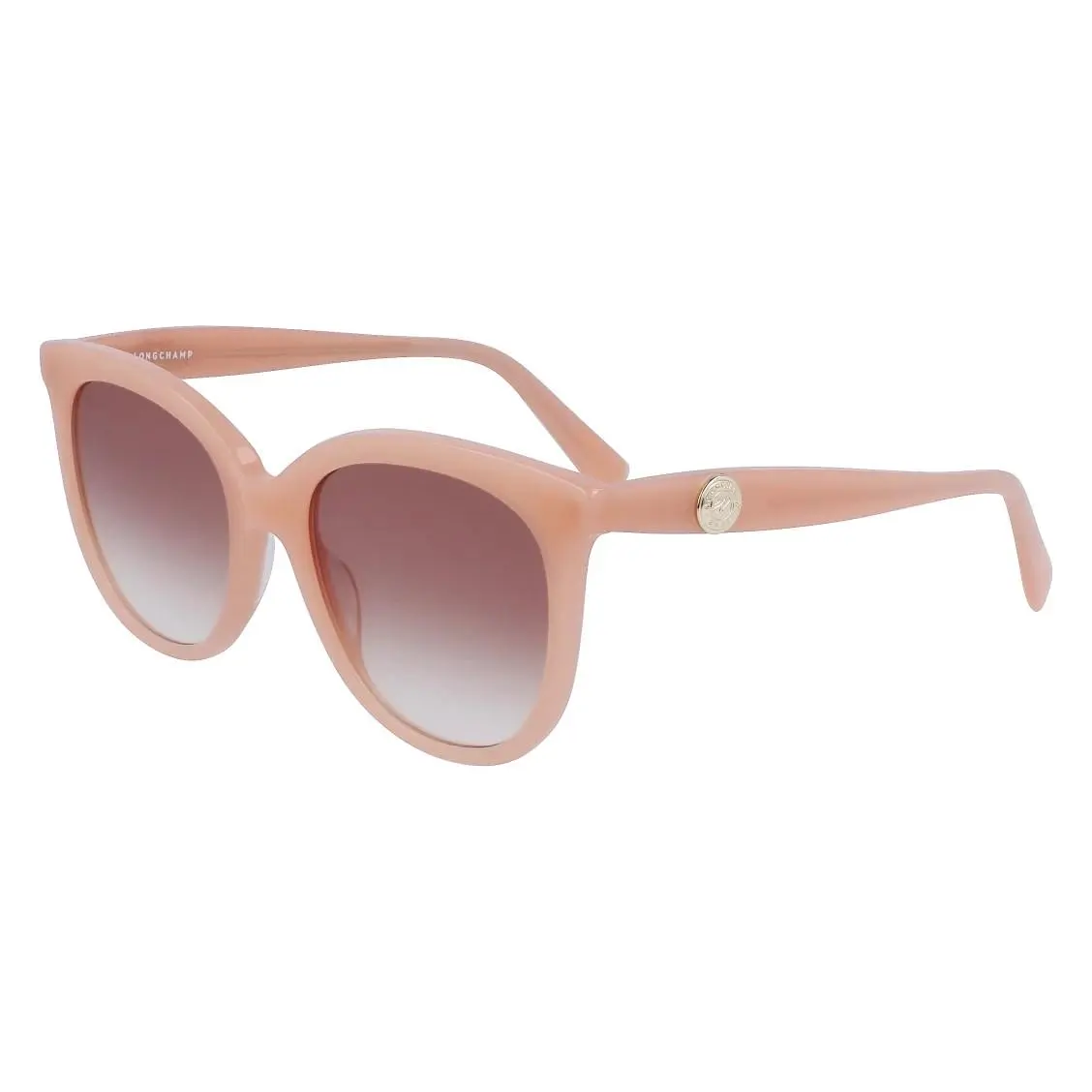 LO731S 610 Milky Rose Sunglasses with Brown Gradient Lenses by Longchamp
