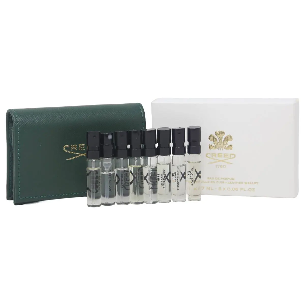 Creed Leather Wallet with 8 x 1.7ml Samples - Mens Wallet