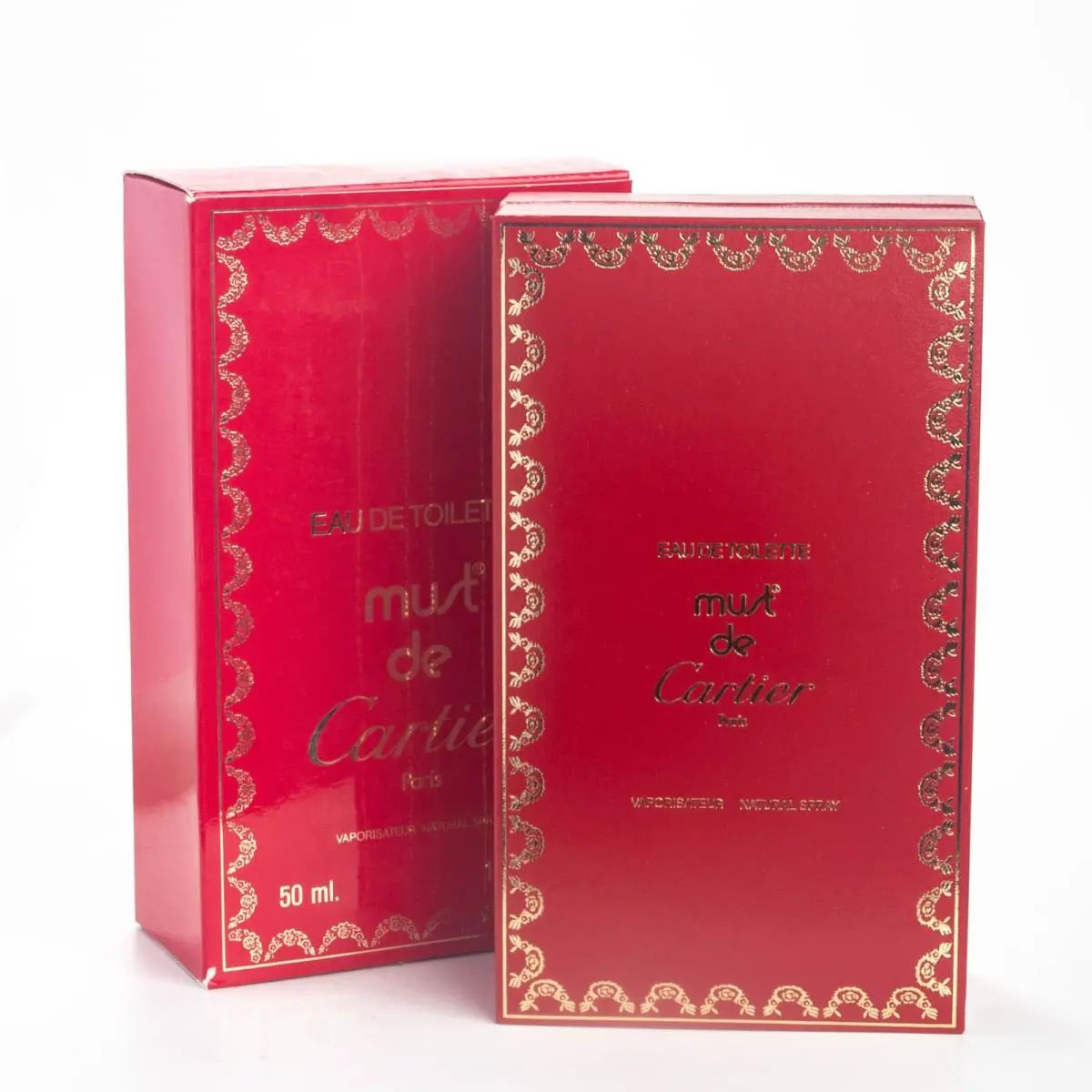 Must de Cartier Eau De Toilette 1.7OZ 50ml Vintage Edt Box