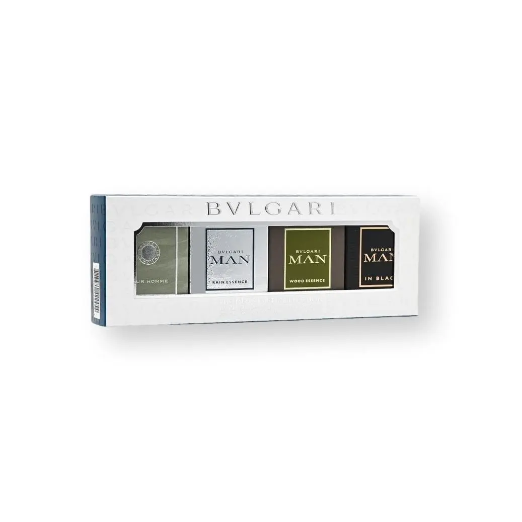 4 Piece The Men`s Gift Collection Miniature Cologne Set 4 x 5 ml by Bvlgari