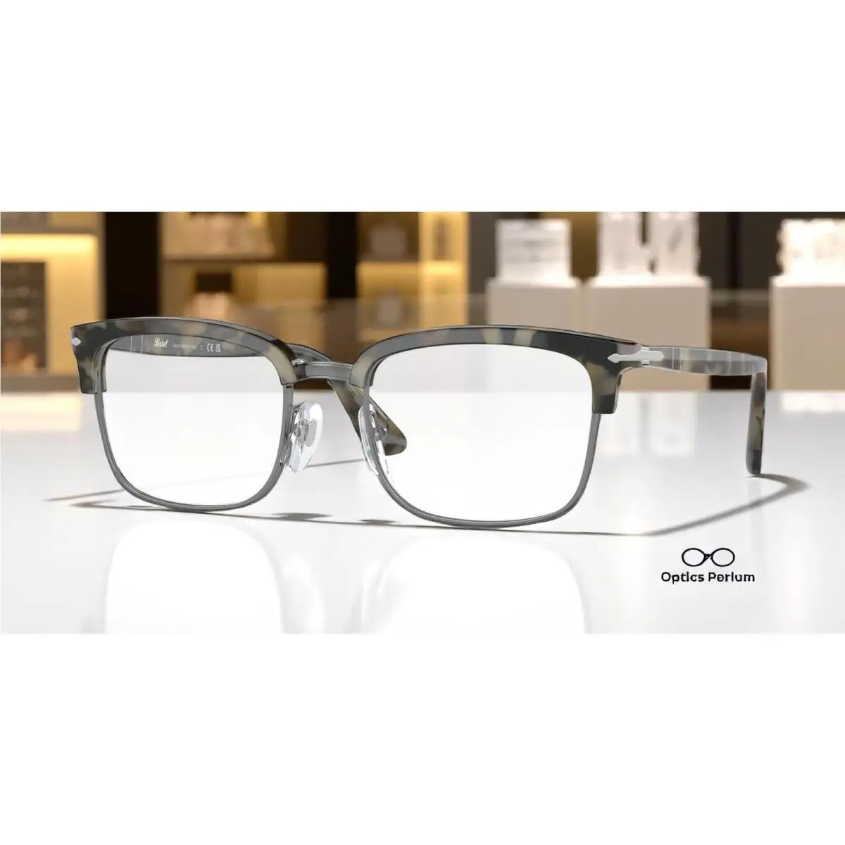 Persol PO3340V 1071 Lina Brown Tortoise Clear 52 mm Unisex Eyeglasses
