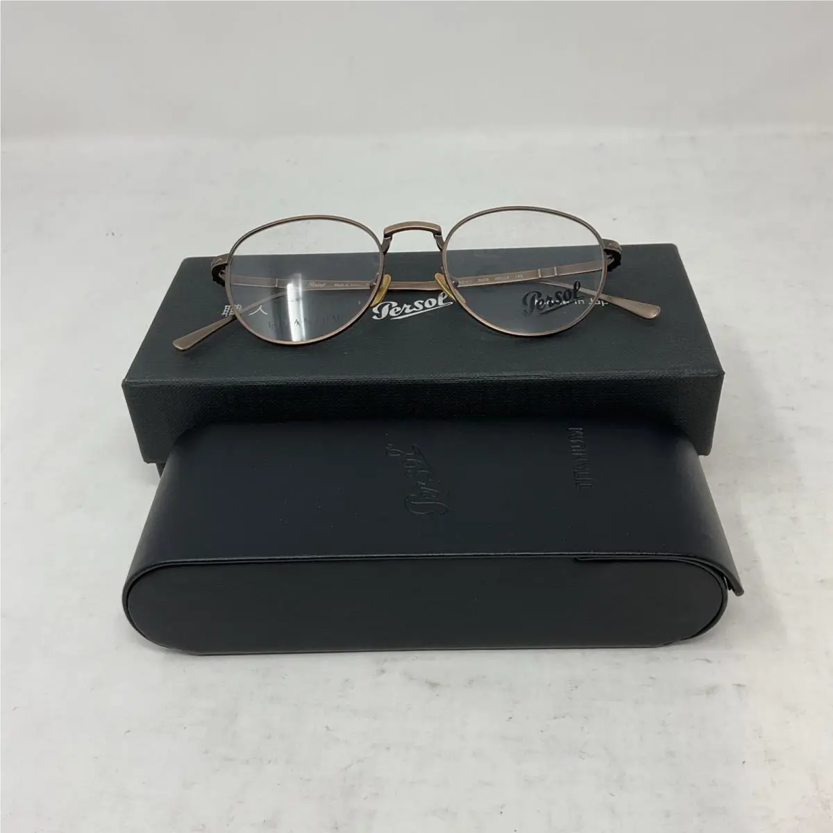 Persol PO5002VT 8003 Titanium Bronze Demo Lens 49 mm Men`s Eyeglasses