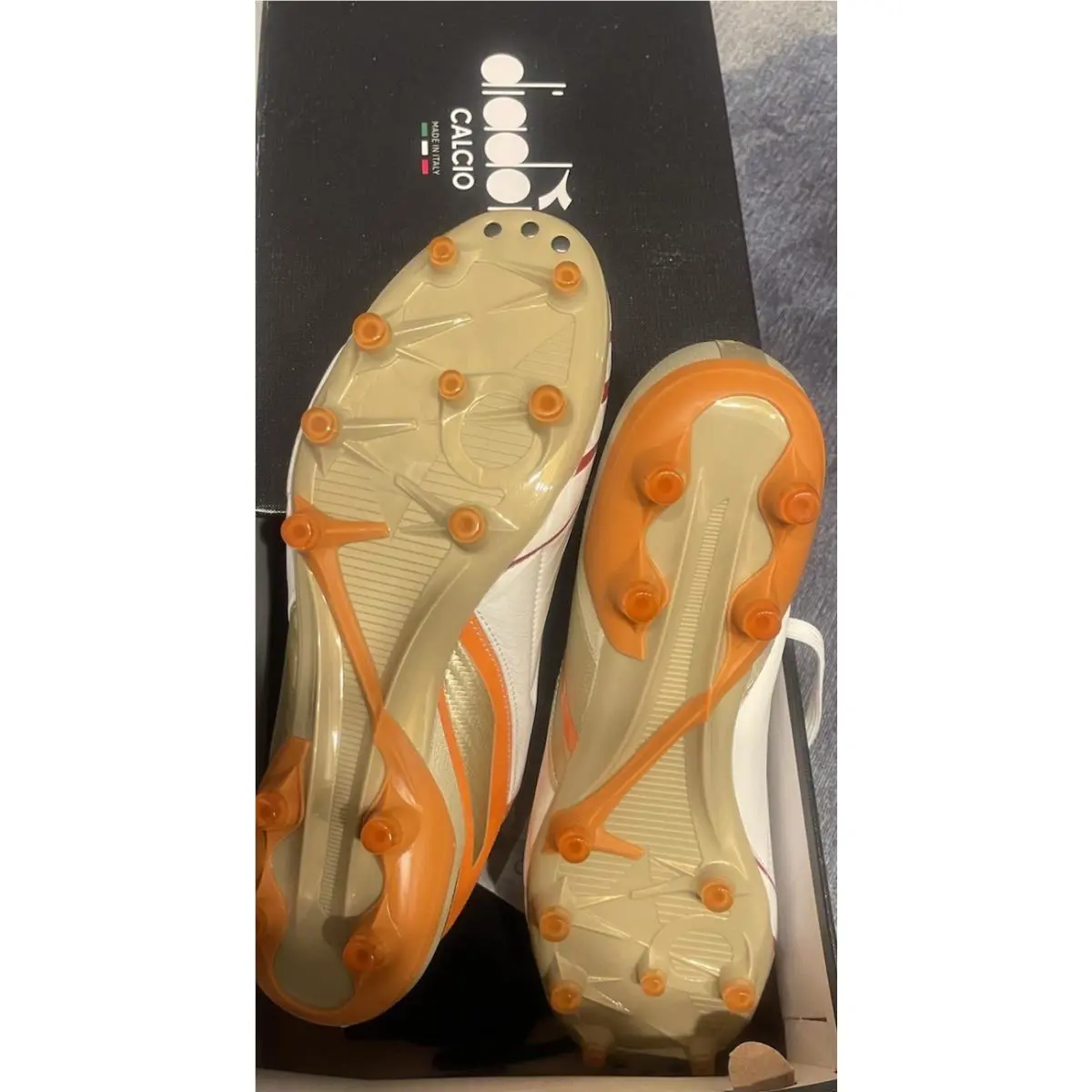 Diadora shoes - diadora Maximus Elite Ita T Slx Soccer Cleats - 180725-D1022 - Gold, White 6