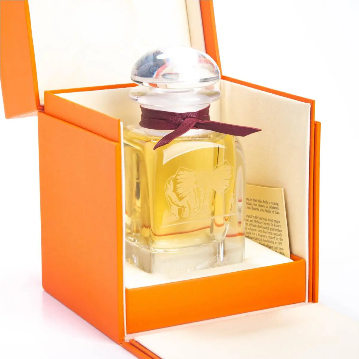 Hermes Eau D`hermes 4OZ Limited Edition Engraved Perfume Bottle Vintage 1997