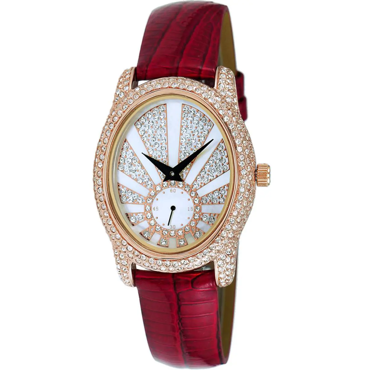 Adee Kaye Women`s Flushy White Dial Watch - AK2003-LRG