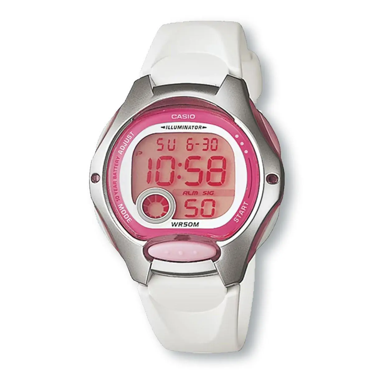 Casio LW200-7AV Illuminator Digital Sports Watch Pink/white