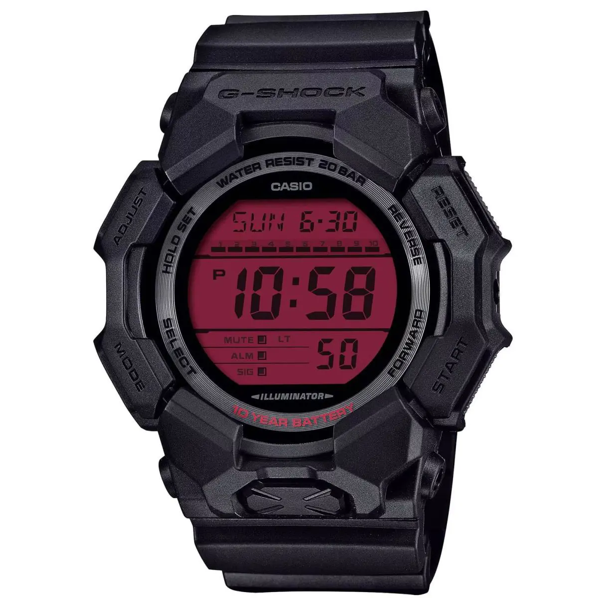 G-shock Digital Movement Black/red Watch GD-010BBR-1CR by Casio