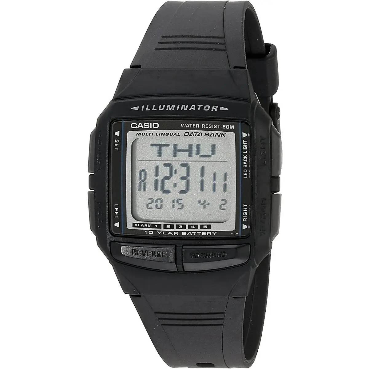Casio Men`s DB36-1AVCR Multilingual Databank Digital Display Quartz Watch