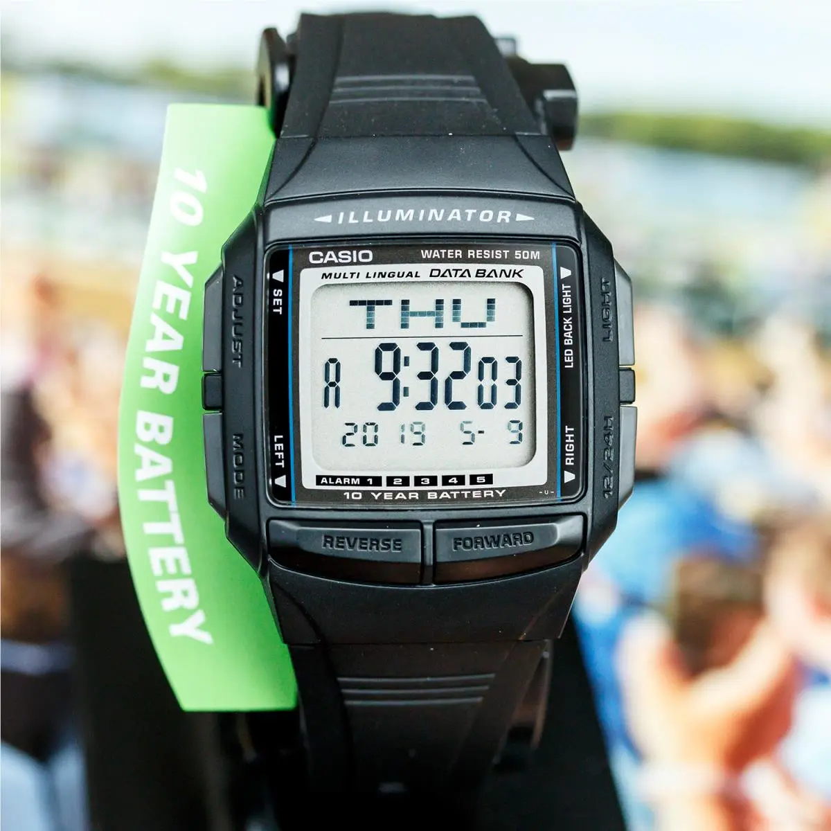 DB-36-1AV Mens Multi Lingual 30 Page Databank Watch 10 Year Battery by Casio