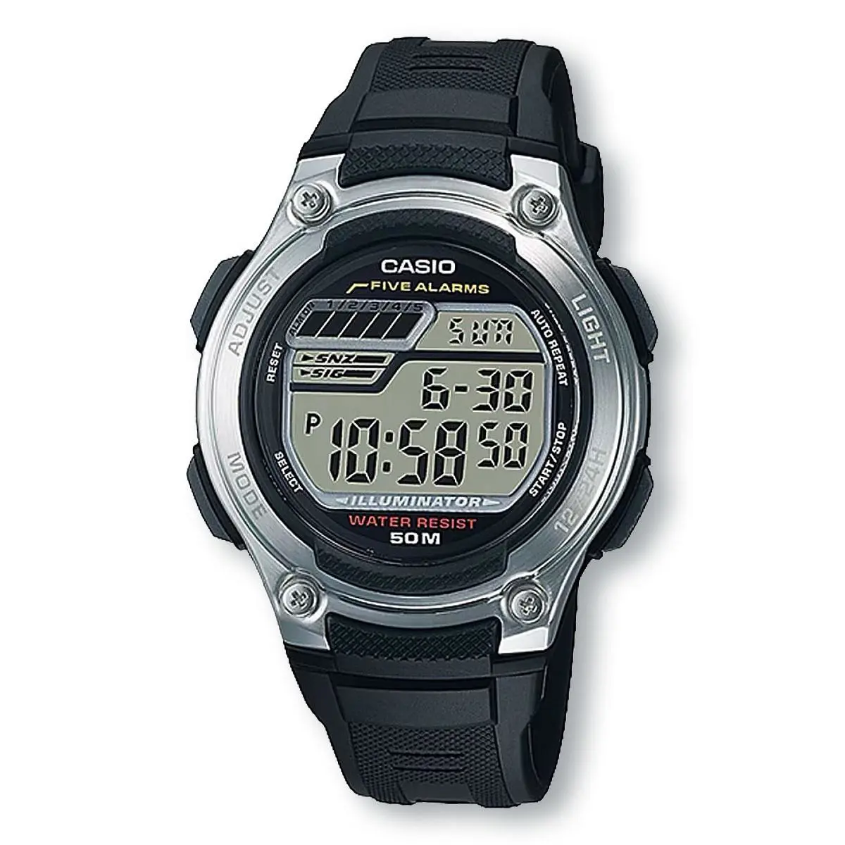 Casio W212H-1A Illuminator Digital Watch with Black Dial