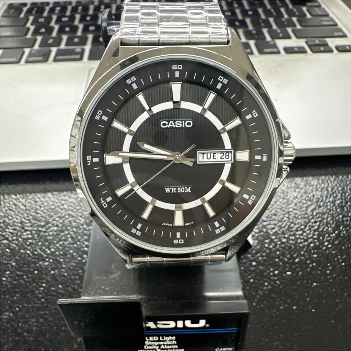Casio MTP-E108D-1A Black Dial Men’s Watch