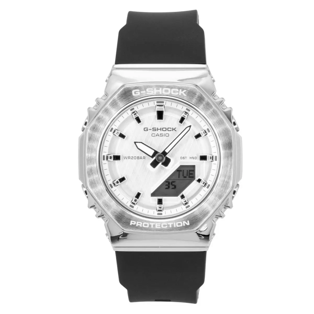 G-shock Silver Dial Quartz Sports 200M Women`s Ladies Watch GM-S2110-1A7 by Casio