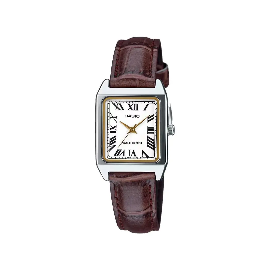 Casio LTPV007L-7B2 Women`s Quartz Watch 22mm Case Brown Leather Strap