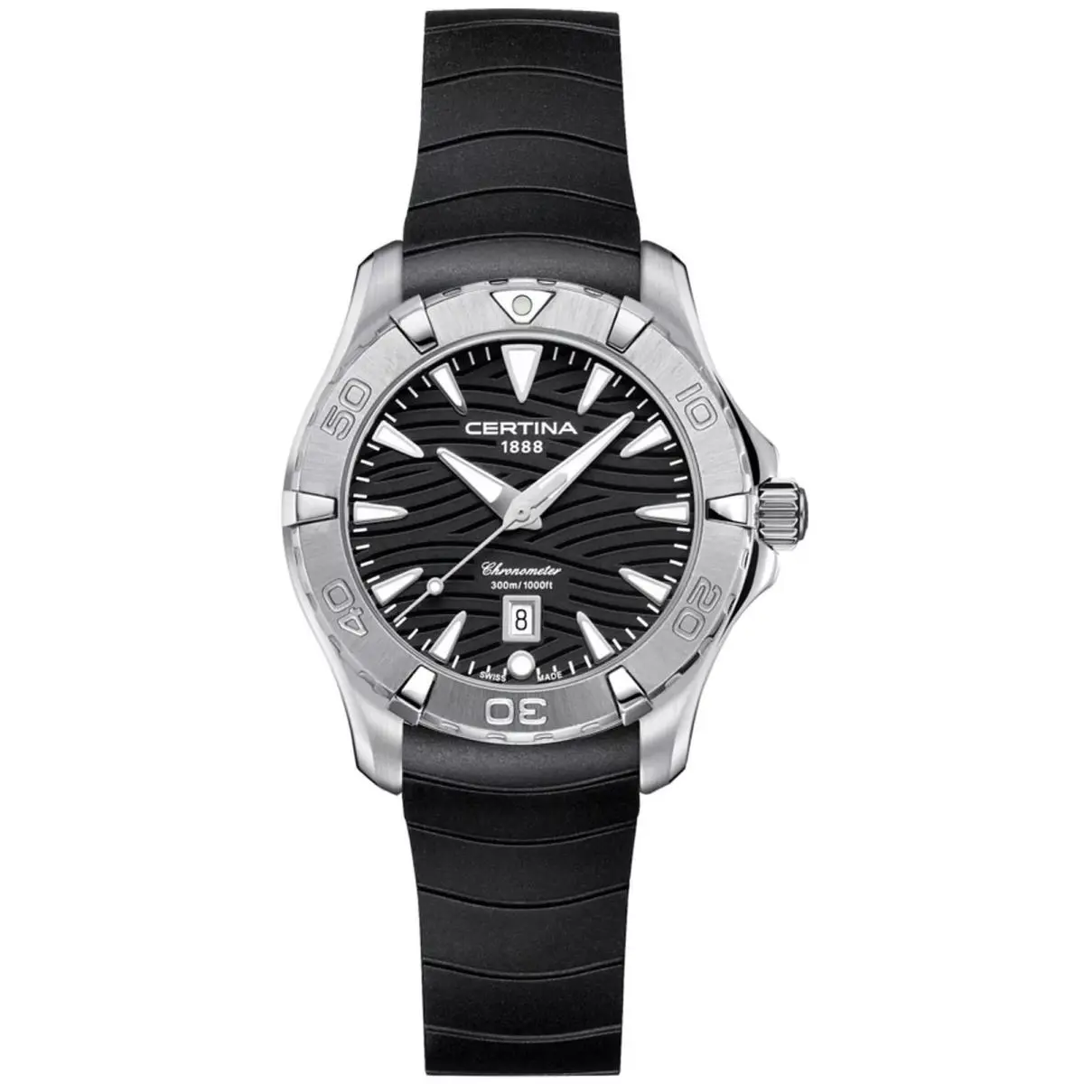 DS Action Black Dial Wristwatch C0322511705100 by Certina