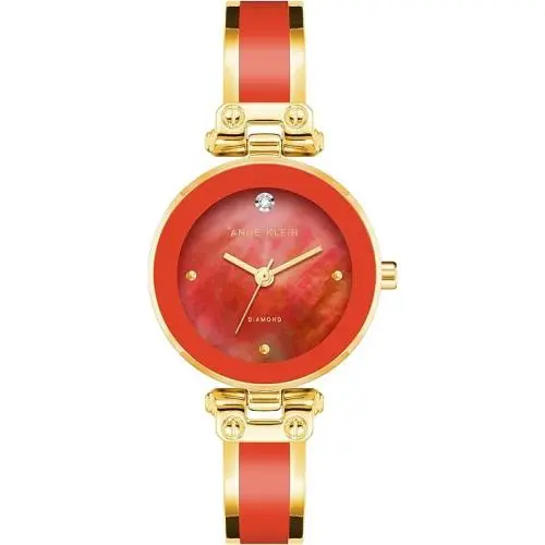 Anne Klein Diamond Dial Bangle Ladies Watch AK/1980RDGB