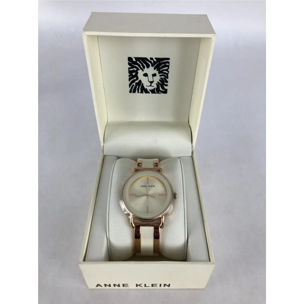 Anne Klein AK/3038 32mm Rose Gold Tone Quartz Watch W/bracelet Battery