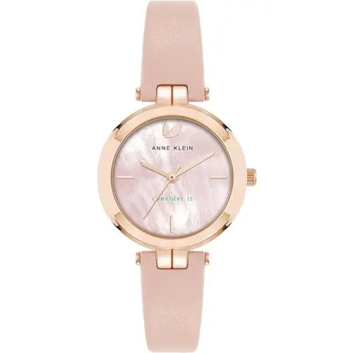 Anne Klein Sustainable Leather Strap Ladies Watch