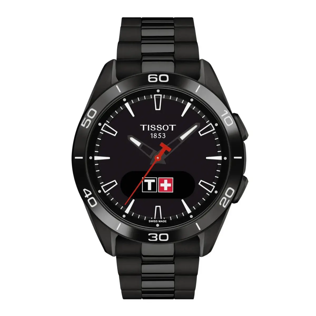 Tissot T-touch Connect Solar Black Dial Men`s Watch T153.420.44.051.01 - Face: Black, Dial: Black, Band: Black