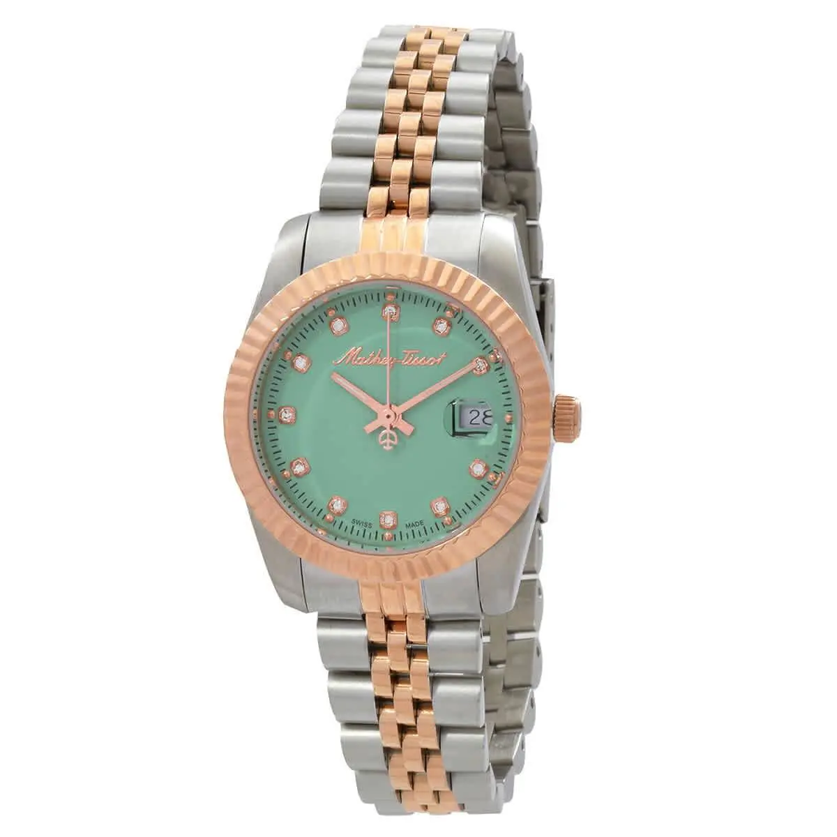 Mathey-tissot Mathy Iii Quartz Green Dial Ladies Watch D810RV by Tissot
