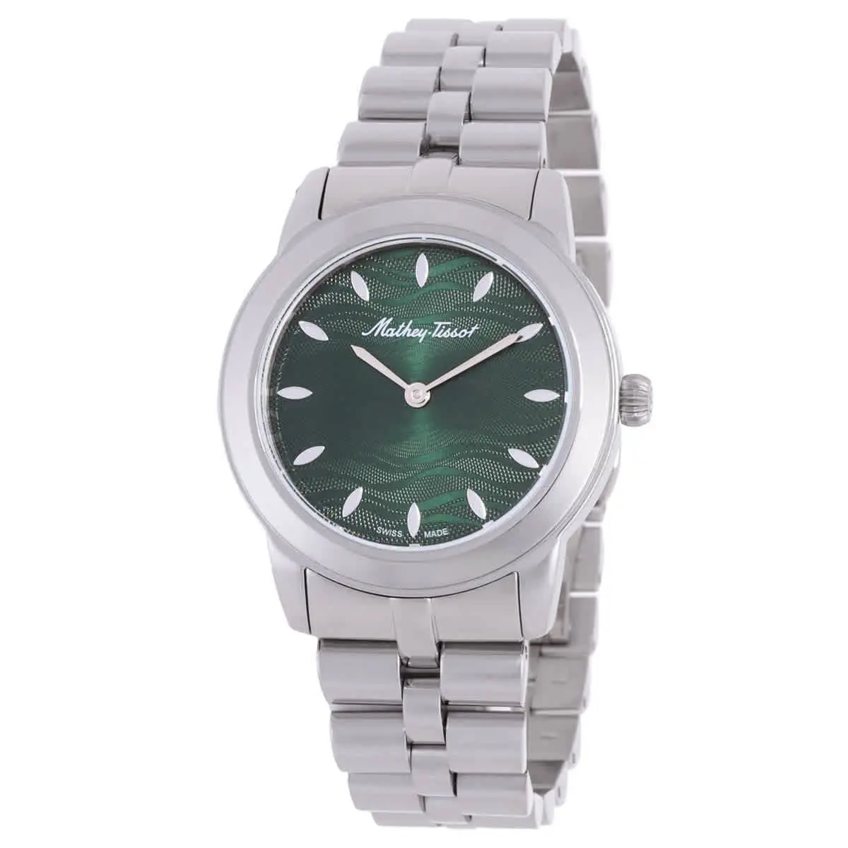 Mathey-tissot D10860AV Artemis Green Dial 32 mm Women`s Watch - Silver-tone, Dial: Green, Band: Silver-tone