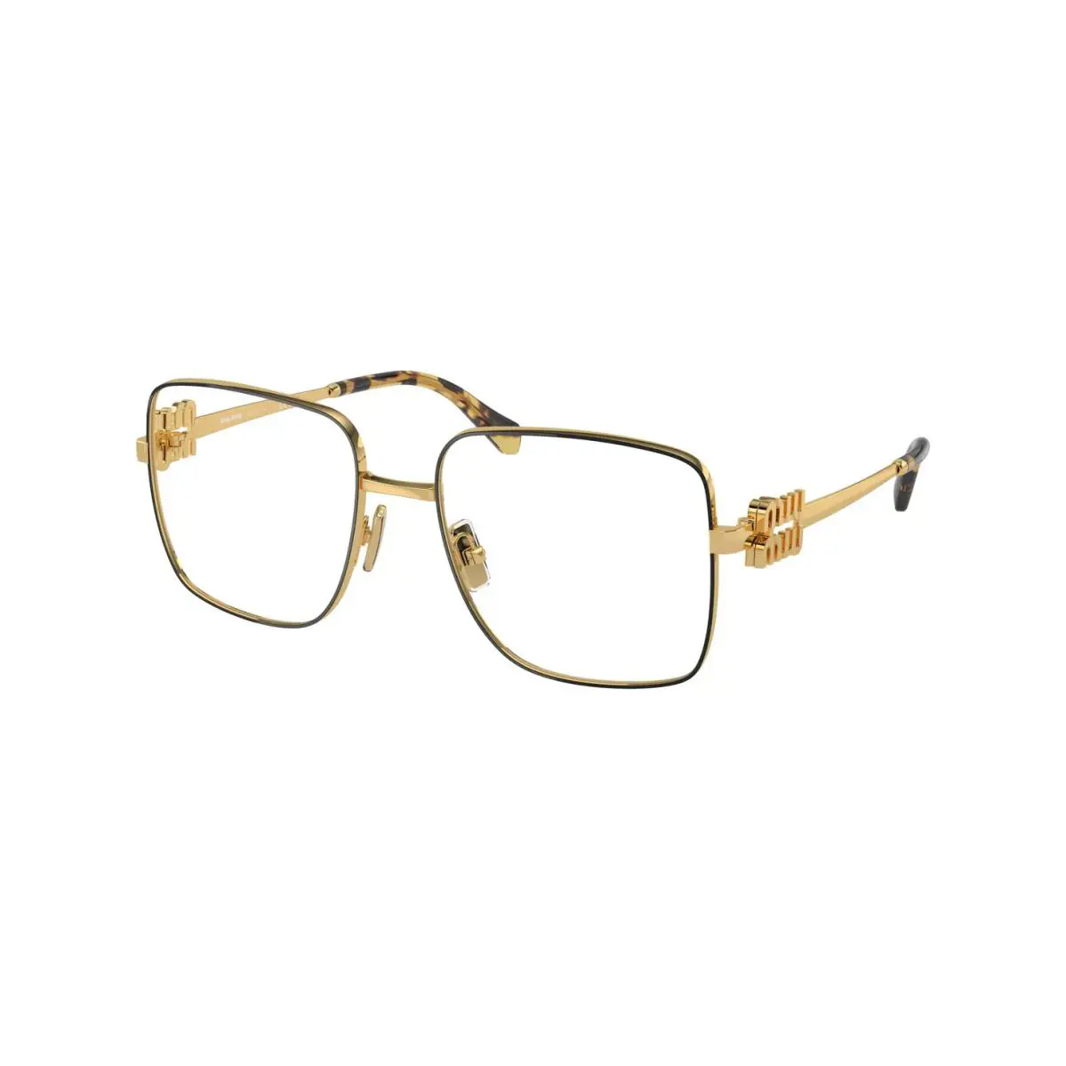 Miu Miu Vmu 51XV Black Gold KUI-1O1 Eyeglasses - Frame: Black Gold