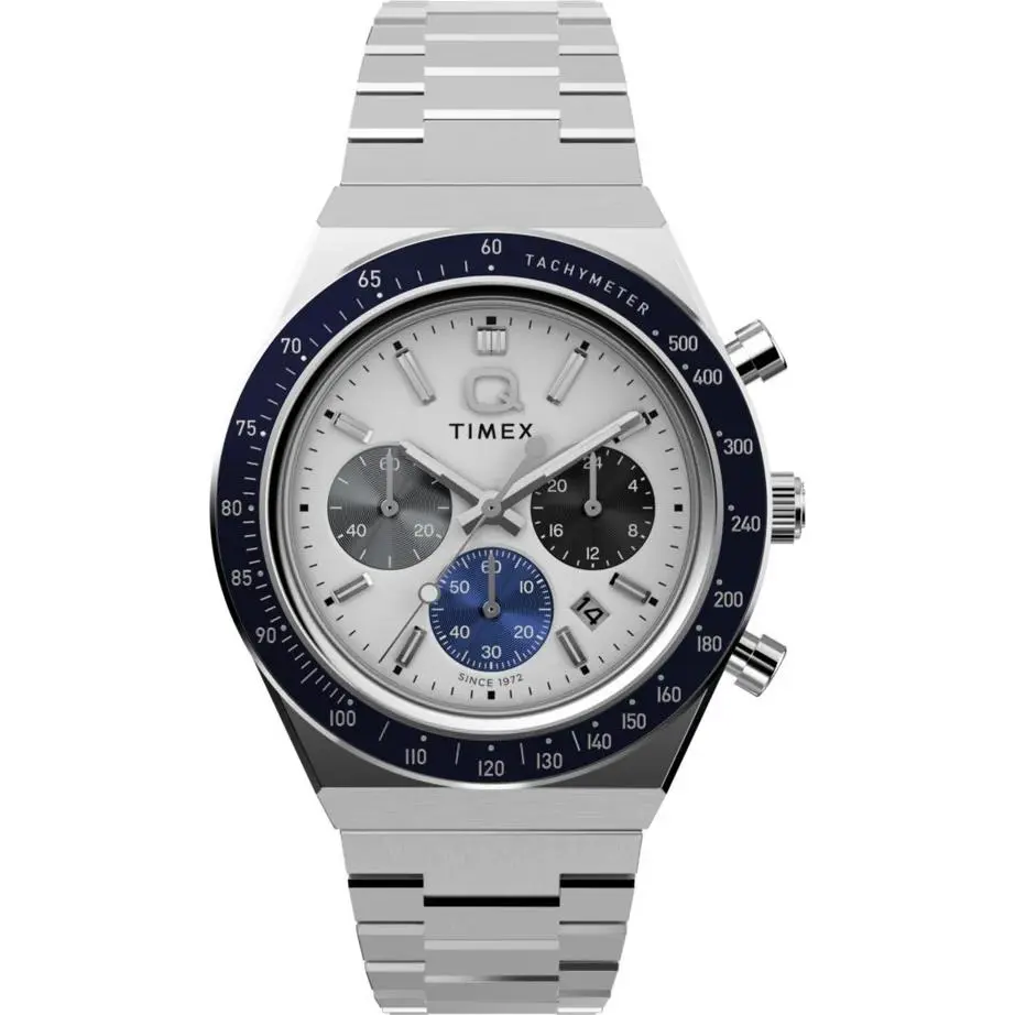 Timex Q Men`s Chronograph 40mm Stainless Steel Bracelet Watch TW2Y36200