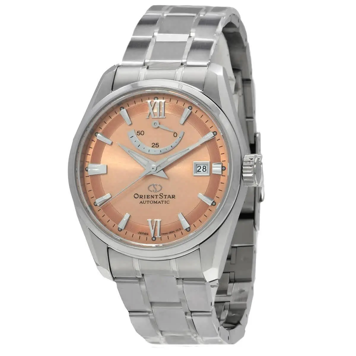 Orient Star Contemporary Automatic Copper Dial Watch RE-AU0108G00B - Dial: Copper, Band: Silver-tone, Bezel: Silver-tone
