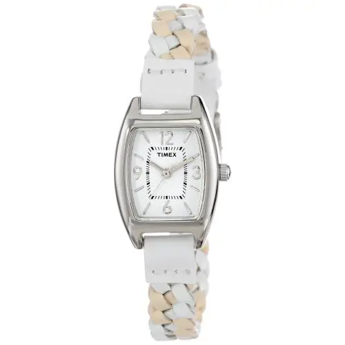 Ladies Weekender Braided Leather Watch T2N764 by Timex