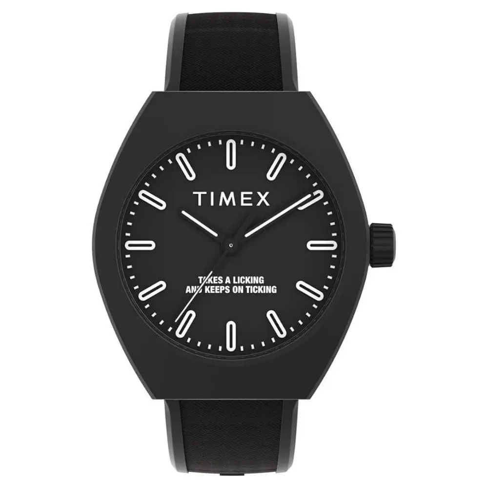 Timex Men`s Eco-ceramic Black Dial Watch - TW2W42100