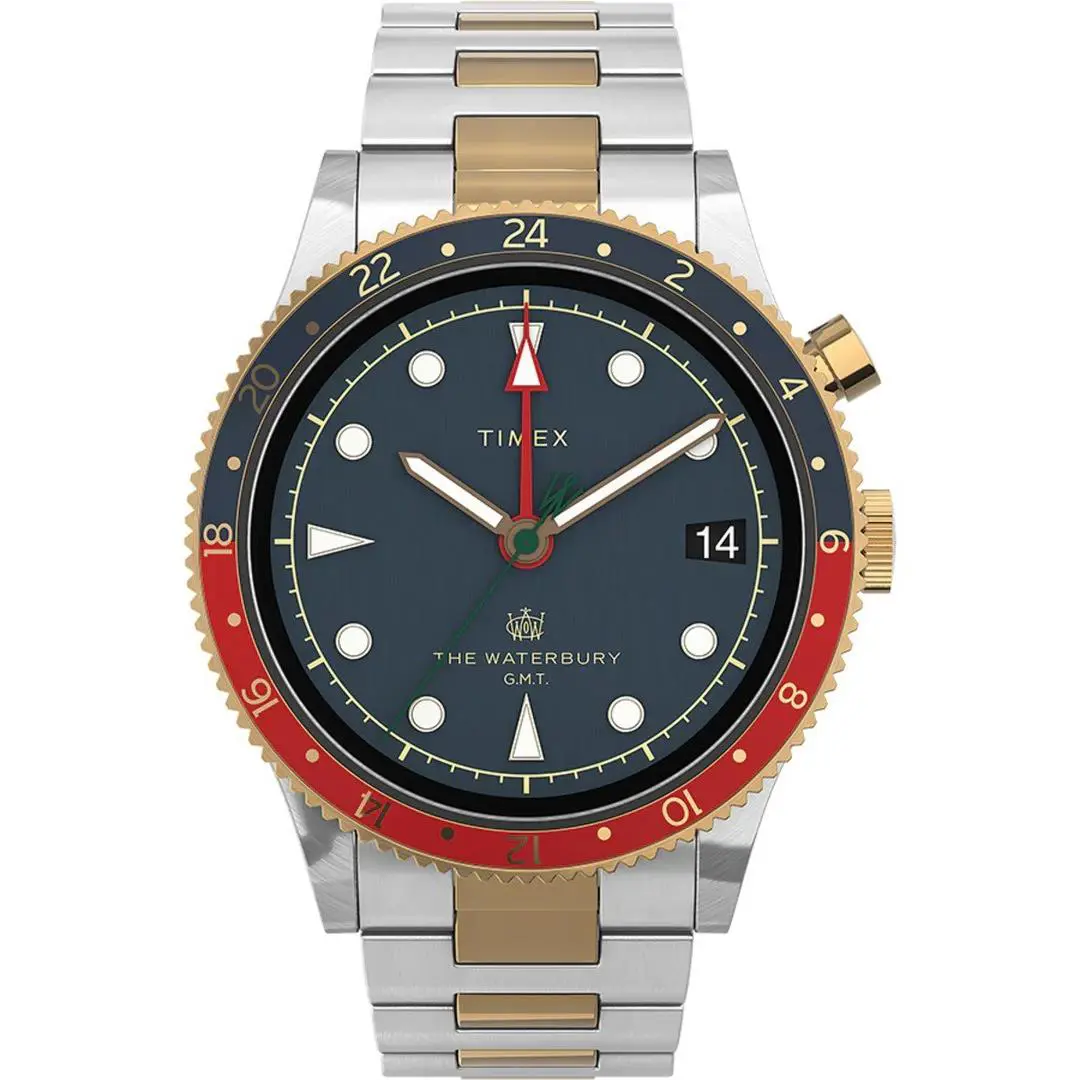 Timex Waterbury Traditional Two-tone Mens Watch - Hand: White, Strap: Two Tone