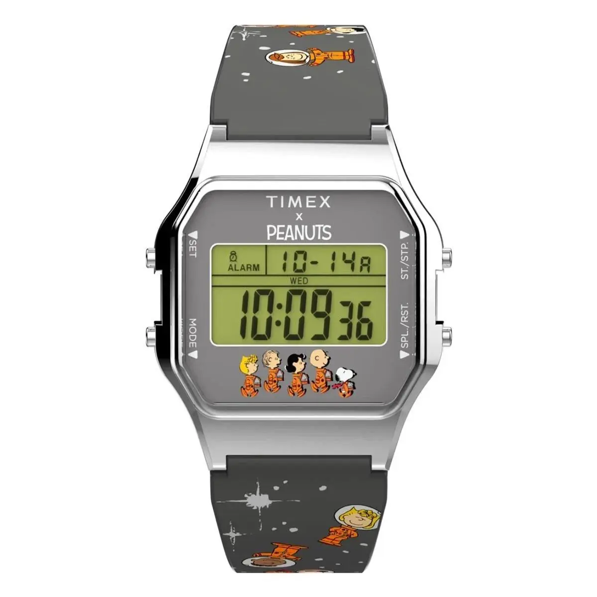 Timex T80 x Peanuts Space Snoopy Gang Limited Edition Digital Watch TW2W90100