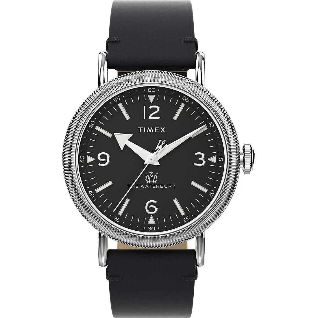 Timex TW2W20200 Men`s The Waterbury Standard Black Dial Watch - Black