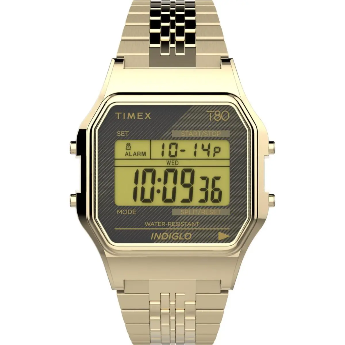 Timex 80 Gold-tone Digital Unisex Watch