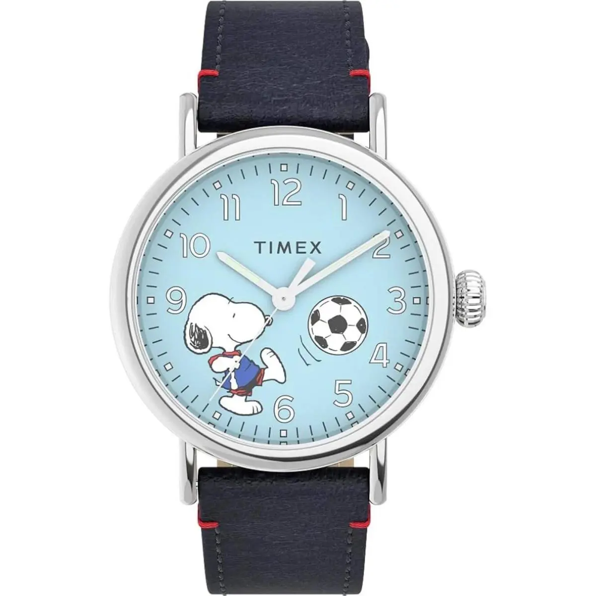 Timex Men`s Watch x Peanuts Snoopy Soccer Blue Leather TW2V82000 - Blue