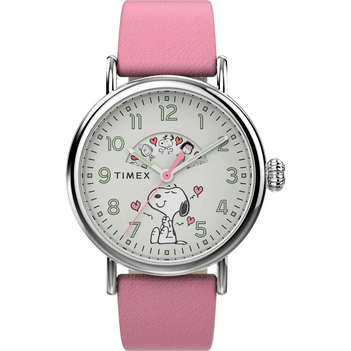 X Peanuts Valentine`s Pink Women`s Watch TW2W88900 by Timex