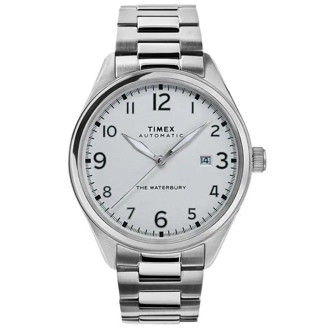 Timex Waterbury Automatic White Dial Men`s Watch TW2T69700