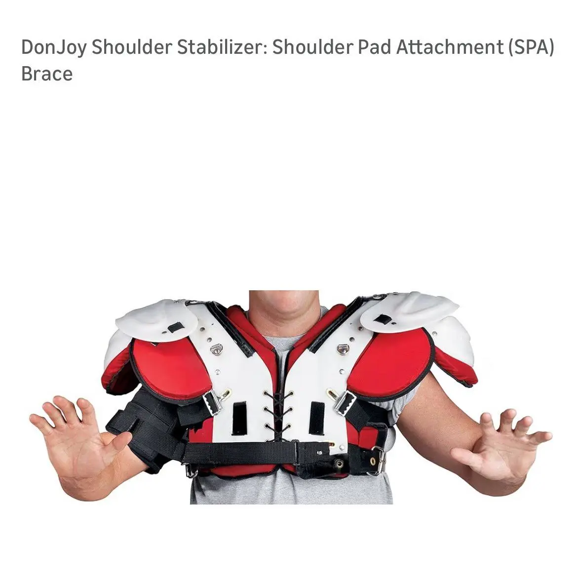 Donjoy Shoulder Stabilizer Football Shoulder Pad Attachment Spa Brace Size M