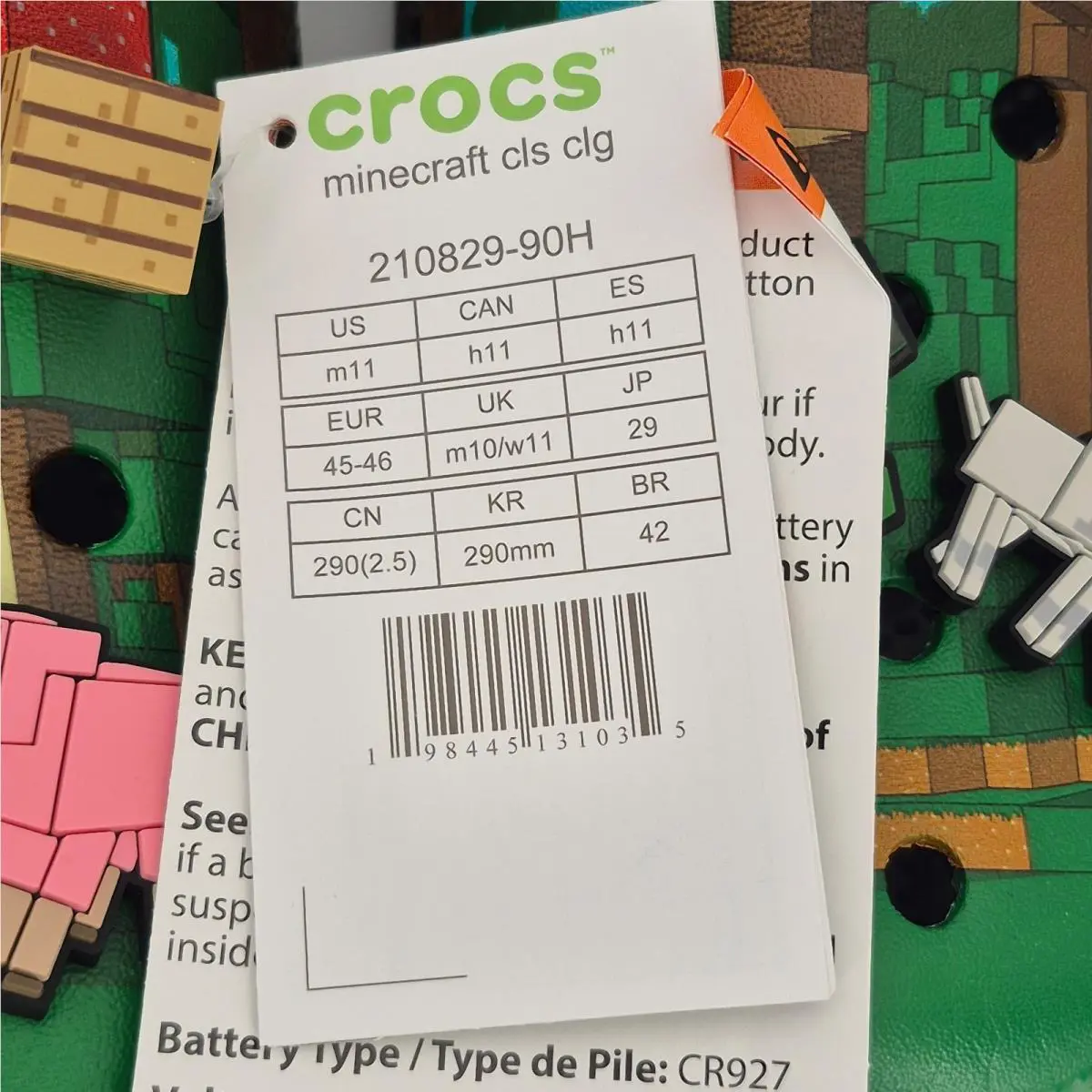 Crocs shoes - Minecraft - Minecraft - Multicolor (UPC: 198445131035) 7