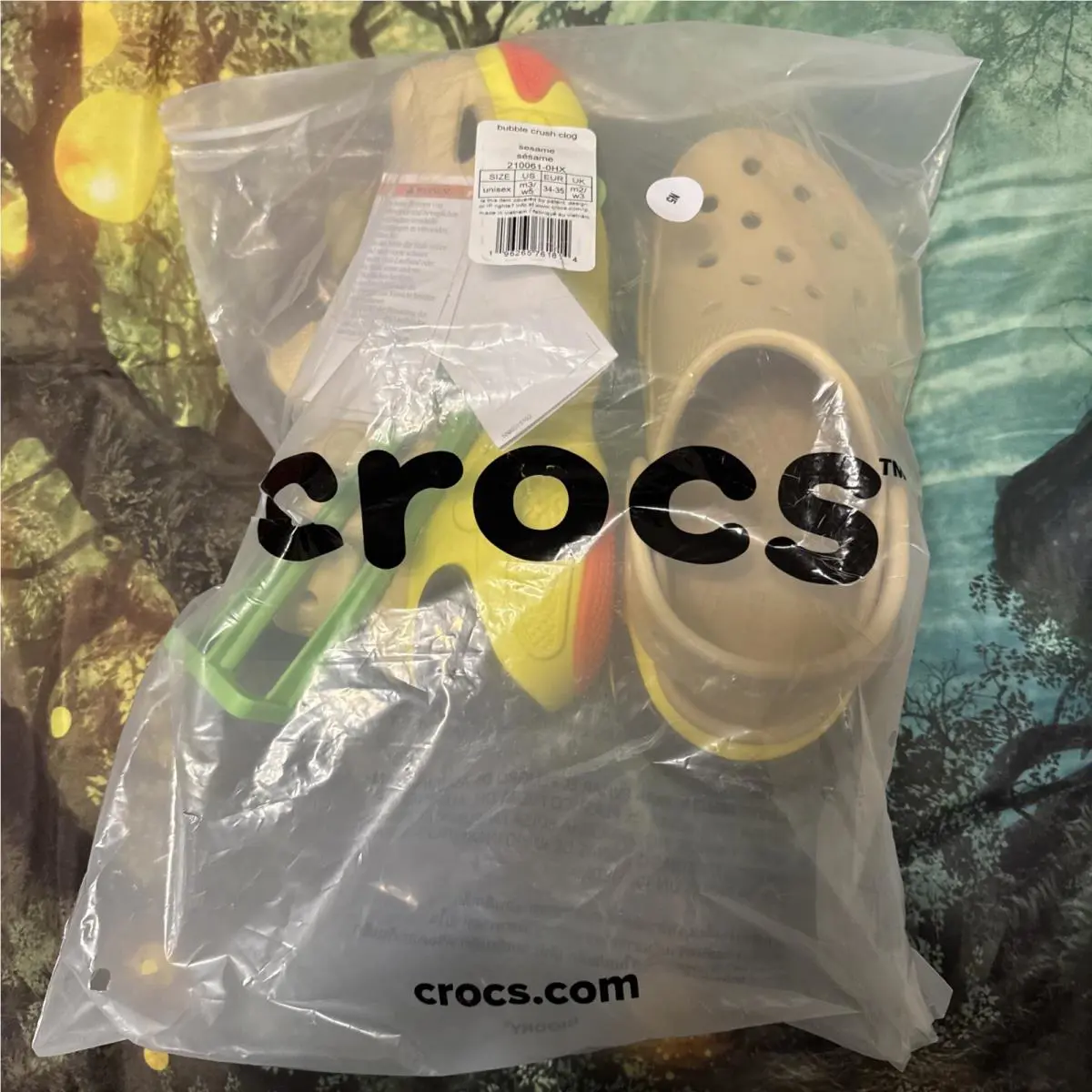 Crocs Bubble Crush Clog Sesame Size Women’s 5 Men’s 3