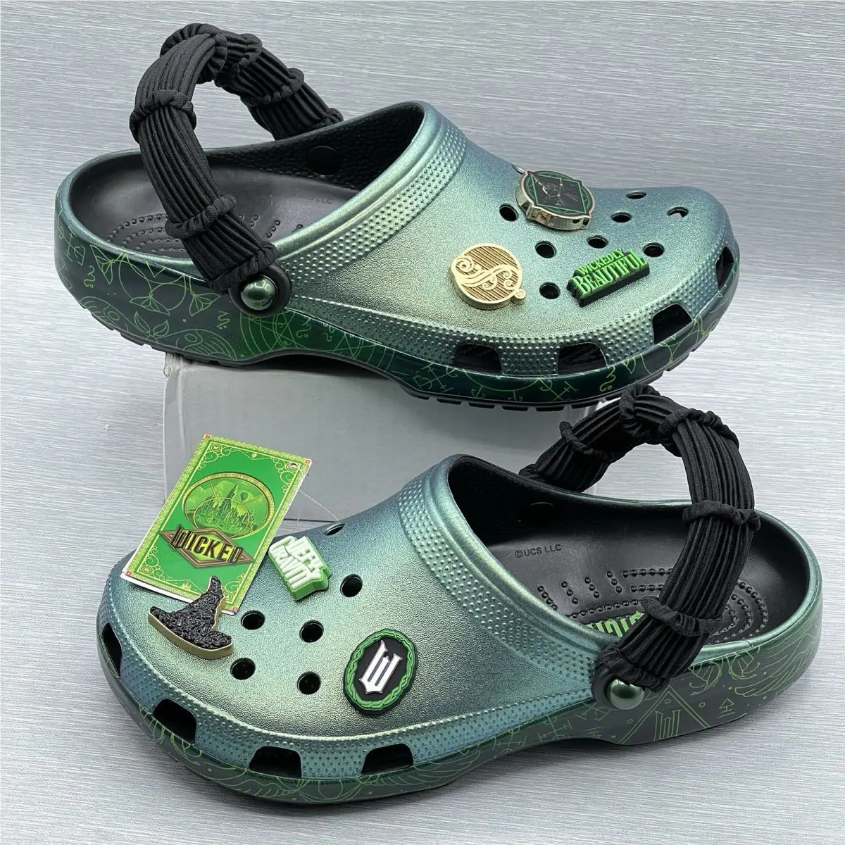 Crocs Wicked Elphaba Men`s 5 Women`s 7 Classic Clogs Limited Edition For Good